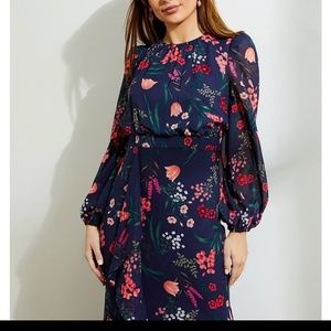 Eliza J Maxi Navy Floral Dress
